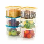 Fridge Storage Container | Multifunction Food Container | Refrigerator Organizer | Food Storage Container | Space Saver Stackable Air Tight Box 1600ml (Set of 6)