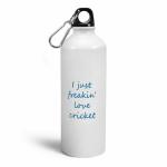 Indigifts Water Bottle for Sports Love for Cricket Quotes Printed Aluminium Water Bottle 750ml, Cricket Bottle for Men, Cricket Bottle, Bottle For Kids, Water Bottle For Gym, Water Bottles for Players