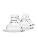 Luvlap Silicone Anti Colic Natura Flo Teat Nipple for Wide Neck Bottle Slow Flow (Pack of 2)