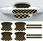 Cvanu Sticker & Decal for Car (Yellow, Black)