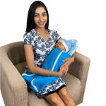 Hoopa 2 In 1 Chain Nest Feeding Pillow Cushion Turquoise Blue
