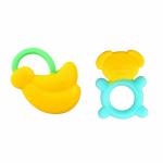 The Little Lookers Banana and Teddy Super Soft Silicone Teether (Pack of 2)