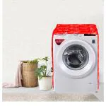 Romiz Waterproof & Dust-Proof Printed Front Loaded Fully Automatc Washing Machine Cover for 6 kg, 6.2 kg, 6.5 kg, 7 kg, 7.5 kg models (Red)