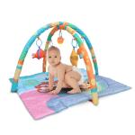 baybee Activity Baby Pink Playgym for Babies with 5 Hanging Toys Play Mat (0-12 M) Size-L