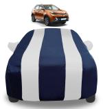Auto Hub Car Cover Compatible with MG GS with Mirror Pockets, Triple Stitched, Water Resistant Car Body Cover, Navy, Silver