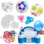 Zyozique Balloon Decorations Kit - Balloon Pump Machine, Balloon Flower Clip, Ribbon, Tying Tool (Pack of 17)