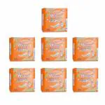 Wow World of Women Maxi Jumbo Plus Sanitary Napkin - Pack of 7 ( 49 Pads ) , Orange