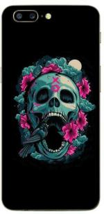 aadia One Plus 5 Matte Vinyl Skull Printed Mobile Skin Sticker with Scratch Resistant Lamination