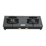 Cello Black Pearl 2 Burner Manual Ignition Toughened Glass Gas Stove ,Black, ISI Certified, 1 Year Warranty