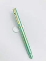 Gold Leaf Dikawen 8016 Honest Designer Fine Nib With Golden Trims Fountain Pen, Green