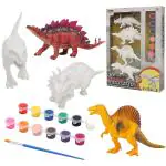 ABOUT SPACE 3D Painting Dinosaur - Model Fun Toys for Kids Educational Learning Games- Children DIY Art&Craft Activity Kit with Non Toxic Washable Acrylic Paints & Brush for Boys & Girls (3 years&above)