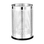 Perfetto Stainless Steel Open Perforated Dustbin | Steel Dustbin For Home, Bedroom, Rooms, Office, Kitchen, Washroom, Bathroom Large - 10