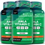 Nourish Vitals Amla Vitamin C with Tannins > 25% Pure Herbs, 500 mg Amla Extract 60 Veg Capsules (Pack Of 3)
