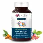 Bliss Welness VitaBliss Women's Daily Multivitamin & Herbs for 50+ Women| With Vitamin A C D K E B1 B2 B3 B5 B6, Curcumin, Calcium| Complete Nutritional Care for Vitality, Health Maintainance, Supports Improved Heart & Immune Health- 60 Veg Tablets