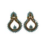Priyansh Enterprise Handmade Rama Crystal Traditional Ad Earrings For Parties, Festivals For Women
