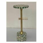 Bone inlay Antique Furniture Handmade Bone inlay side table for home office (20.5x20.5x52.5)cm