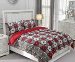 Homdazal Multicolor Floral Microfiber Flat 120 Tc Double Bedsheet With Pillow Covers (Pack Of 3)