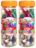 VTC MUKHWAS Fruit Jelly Candy Jelly Bites Fruit Flavour Jelly Toffee Jar Packing 360 Gm Pack of 2