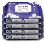 Skinic 100% Herbal Baby Wipes | Alcohol Free | Chemical Free | Paraben Free | Lid (Pack of 4)