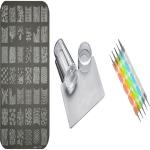 Royalkart Nail Art Combo Kit With 2pcs Small Stamping Image Plates
