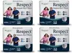 Respect Adult Diapers - 40 Pieces, Xxxl (Pack Of 4)