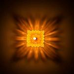 MOSTSHOP 3D Shadow Reflection Floating Plastic Lamp/Decorative Dipawali / Diwali Diya Plastic (Pack of 12) Table Diya Set