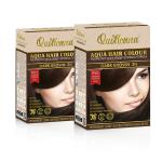 QuikHenna Aqua Powder 3N Dark Brown Hair Color For Unisex 110g (pack of 2)