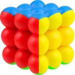 Koros Plastic Multicolor Bubble Cube High Speed Ultra Smooth Round Ball 3X3X3 Magic 3 Layer - 5 Years