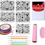 Royalkart Nail Art Stamping Image Plate With Soft Nail Silicone Stamper & Scraper
