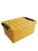 Lock & Lock Yellow Plastic Inplus Easy Clip Multipurpose Storage Box 15 L