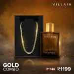 VILLAIN Gold Combo, OUD Eau De Parfum 100ml & 18k Micro Gold Plated Chain