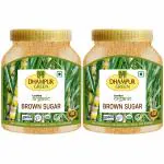 Dhampur Green Organic Brown Sugar 800g, Pack of 2, 100% Certified Organic Natural Brown, Sulphurless Cane Sugar for Tea/ Coffee/ Baking