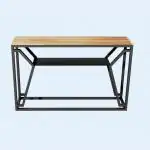 Ventuos Console Table 2 Tier Narrow Entryway Table with Storage Shelves Table Industrial Small Entry Way Tables for Living Room Bedroom Hallway Office Easy Assembly, Black.
