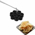 VMITRA Stainless Steel Non Stick Rose Murukku Cookie Maker, Achu murukku Maker Non-Stick, Achappam Mould (Red/Black)
