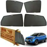 WolkomHome Car Window Sun Shade Protector Curtains Set of 4 pc for Nexon