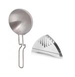 Urban Buy Aluminium Tadka Pan With Stainless Steel New Napkin Holder and Multicolour, Pack of 2