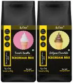 La Casa Icecream Premix Premix - Vanilla+Chocolate | Combo Pack of 2 | Extra Creamy & Strong Flavor | 2x250g |
