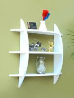 WoodenTwist AFR3429 White Wood Wall Shelves