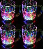 Whinsy Pack of 4 Color Magic Cup LED Flashing 7 Color Changing Light