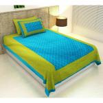 Zoya Fabrics Multicolor Cotton 140 Tc Jaipuri Prints Single Bedsheet With a Pillow Cover