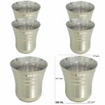 Prisha India Craft Stainless Steel Glass Capacity 300 ML, Set of 6