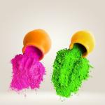 BRIGHT BLOOM Organic Gulal | Natural and Herbal Gulal | Eco Friendly Colours | Skin-friendly Holi Color Powder Pack of 2 (Pink, Green, 600 g)