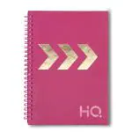 Navneet HQ| Hard Cover Notebook - Corporate Edge (Burgandy) Wiro Bound and Foil Stamping| Single Line| A5 Size - 21 cm x 14.8 cm| 192 Pages| Pack of 2