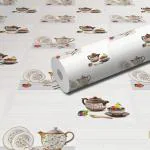 WallWear- Wallpaper for Kitchen Waterproof | Wallpaper for Kitchen Oil Proof | Kitchen Wallpaper Cup Plate Size (40x200) Cm Diwali Decorations Kitchen Wallpaper(Cup Plate Set)