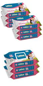 Little's Soft Cleansing Baby Wipes (Pack of 9