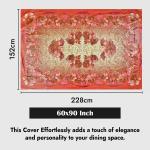 Dakshya Industries Flower Design 6 Seater Dining Table Cover| Table Cover |Waterproof & Heat Resistant,Polyvinyl Chloride (PVC),Rectangular,Pack of 1( Maroon )