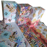 eVincE Set of 12 gift wrapping paper for Kids - birthday gift paper with 3 assorted wrapper designs gift wrap for Party decorations, wrapping paper roll for gifting (Hot air Balloon, Faces, Floral)