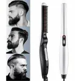 FIGMENT Quick Hair Styler for Men Electric Beard Straightener Massage Hair Comb Beard Comb Multifunctional Curly Hair Straightening Comb Curler, Beard Straightener (V2 styler)