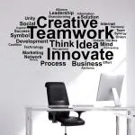 StickMe Multicolor Vinyl Team Work Typography Office Inspirational Motivational Quotes Wall Sticker