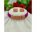 Gyaan Jewels Handmade Gold Plated Alloy Earring and Necklace Set Green (Women, Girls) Free Size